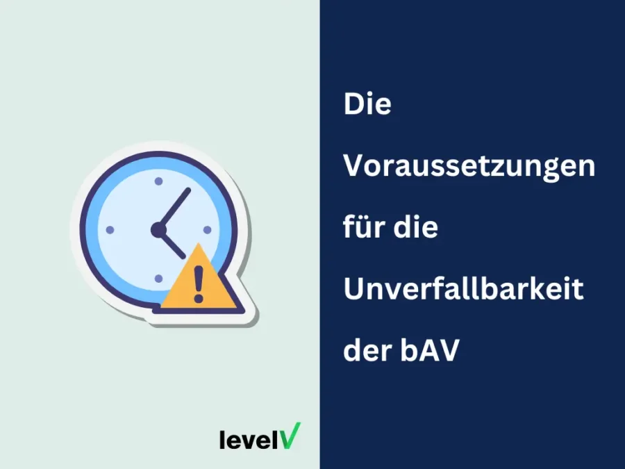 Voraussetzungen Unverfallbarkeit baV